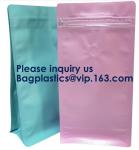 Matt Metalized Flat Bottom Pouch Coffee Beans Bag,Metal Hole PVC Travel Document