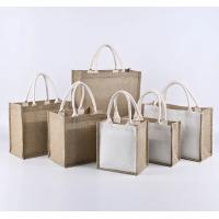 Buy cheap Custom Printed Logo Waterproof Burlap Wedding Packaging Tote Jute Gift Bags product