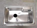 One Piece Rectangular Polished Stainless Steel Single Bowl Sink
