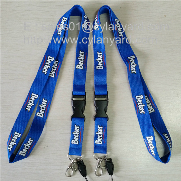Coloured polyester badge lanyards