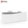 Buy cheap Two-Person Size White Front Panel Reception Desk Gray WhiteColor Design Welcoming Customers Offices Hotels Companies Hospitals from wholesalers