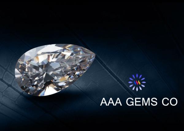 Buy cheap Enhanced Pear Shaped Moissanite Colorless 3 Carat Polished Good from wholesalers