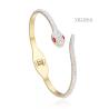 Buy cheap Light Luxury Stainless Steel Designer Jewelry Snake Shape Flash All Diamond Bracelet from wholesalers