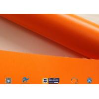 Buy cheap Thermal Insulation Materials 0.45mm One Side Orange Silicone Coated Fiberglass product