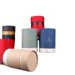 Round Kraft Paper Tube Box , Cardboard Cylinder Box With UV Coating Varnishing