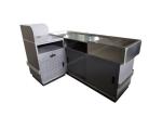 Left Or Right Sided Shop Checkout Counter / Stainless Steel Cash Register Table