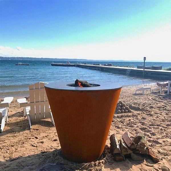 Buy cheap Firewood Burning Corten Steel Outdoor Stove Top Grill For Garden Camping from wholesalers