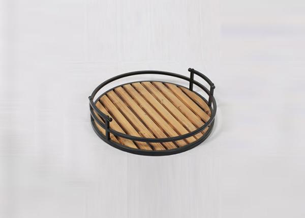 Buy cheap Black Metal Handle 67X5.5X86cm Wood Batten Tray from wholesalers