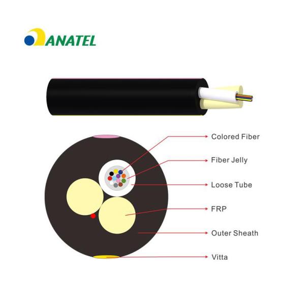 Buy cheap LSZH 8/12/24core Outdoor Aerial Fiber Cable HDPE G652D from wholesalers