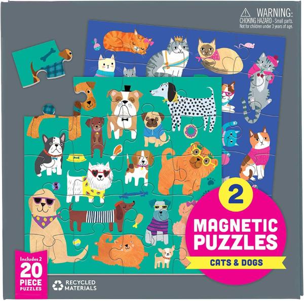 Buy cheap Cats Dogs Magnetic Jigsaw Puzzle 6.5 x 6.5" Multicolor from wholesalers