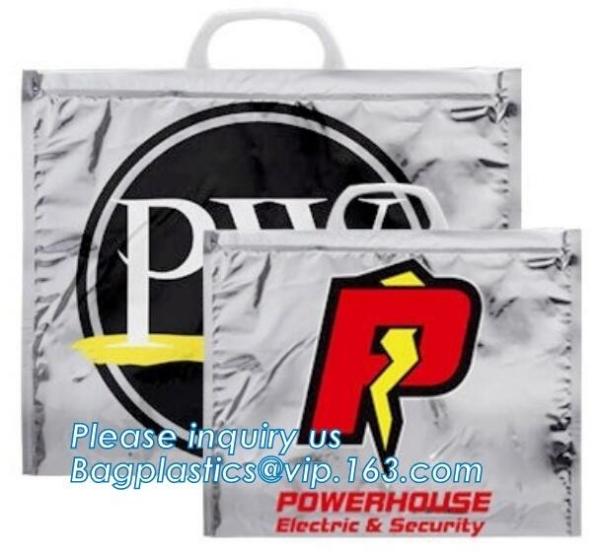 Buy cheap Promotional Aluminium Extra Large Thermal Cooler insulated tote bags with zipper,Custom Logo cooler bag for food bagease from wholesalers