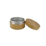 All Bamboo And Metal Aluminum Cans Portable Cream Jars Cosmetic Packaging