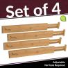 Buy cheap Set of 4 Bamboo Wooden Adjustable Drawer Divider from wholesalers