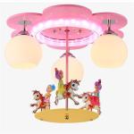 Modern Pink Ceiling Lights Deco Living Room Children Cartoon Princess Chandelier