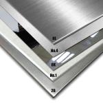 JIS GB 430 Stainless Steel Sheet Plate 120mm 2B 8K Mirror Finish Natural Color
