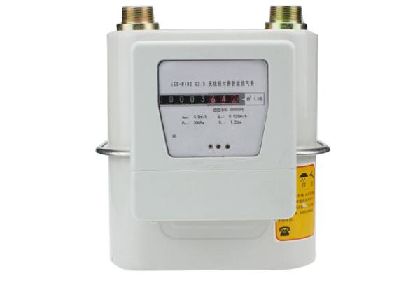 Smart AMR Prepaid Gas Electric Meter , Steel Case Household Gas Meter With IC