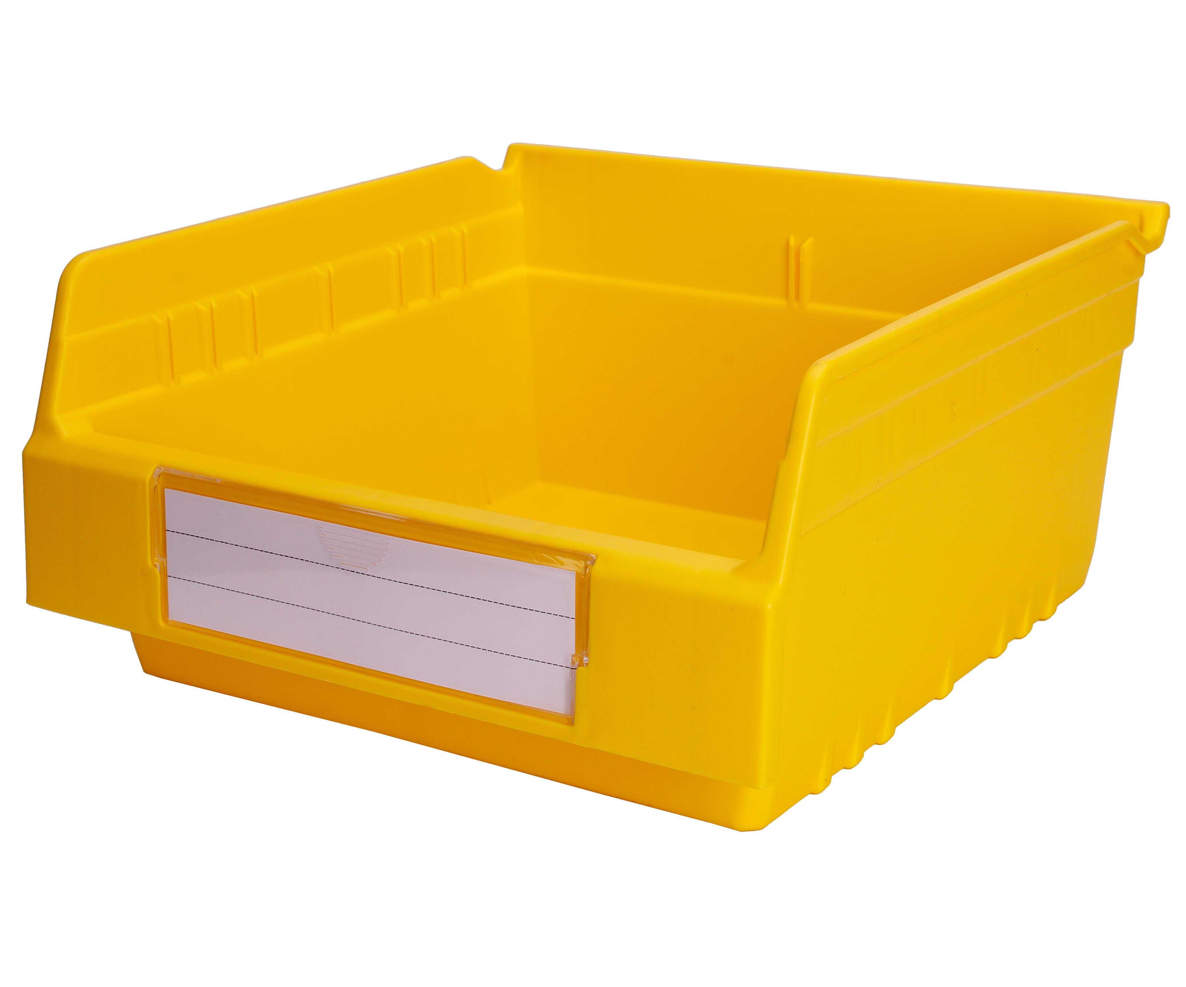 PP Semi-Open Front Organizer Bin for Rack System Stackable Small Parts Shelf Bins