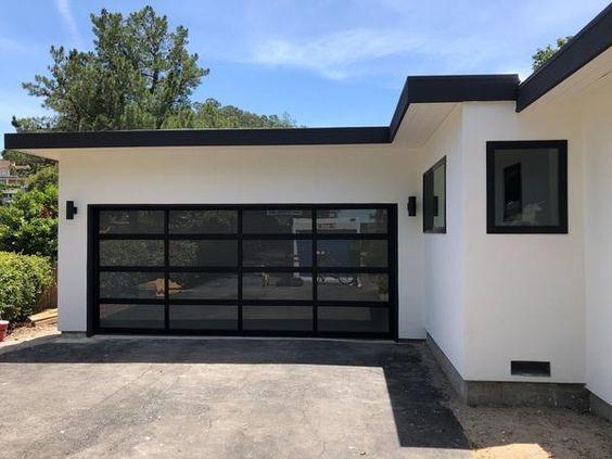 Buy cheap 800N Industrial Modern Glass Garage Doors Dust Resistant 30mm Panel thickness from wholesalers