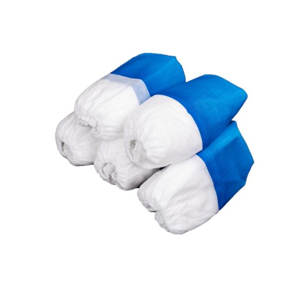 Buy cheap Anti Bacterial Waterproof Blue And White Disposable Use Medical PP+CPE Shoe Cover from wholesalers