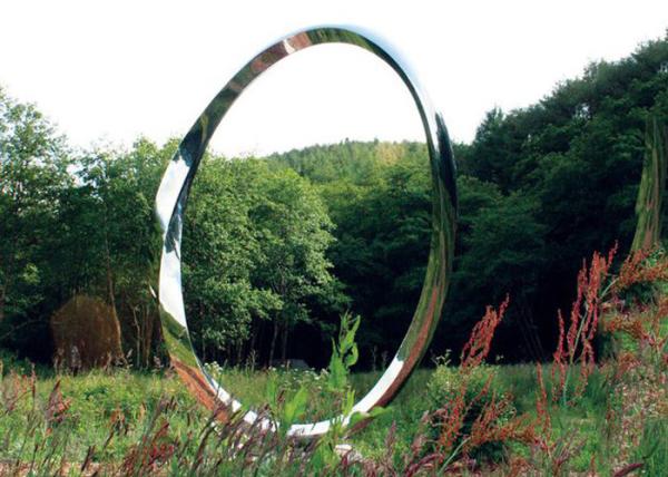 Buy cheap Contemporary Stainless Steel Art Sculptures , Ring Sculpture Polished Finish from wholesalers