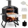 Buy cheap Waterproof Cover Included 2-Layer Wood Fired Pizza Oven with 30*30*1.0cm Pizza Stone from wholesalers