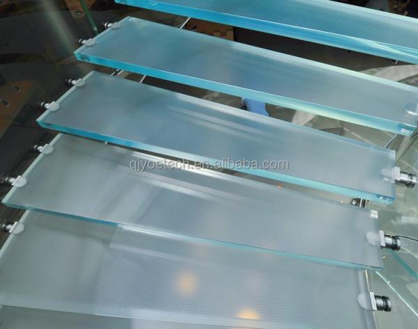 Non-Slip Decorative Acid Etch Laminated Glass Floor Staircase with Privacy