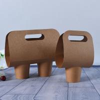 Buy cheap Biodegradable 2 Cup 4 Cup Disposable Coffee Paper Holder Tray Portable Takeout product