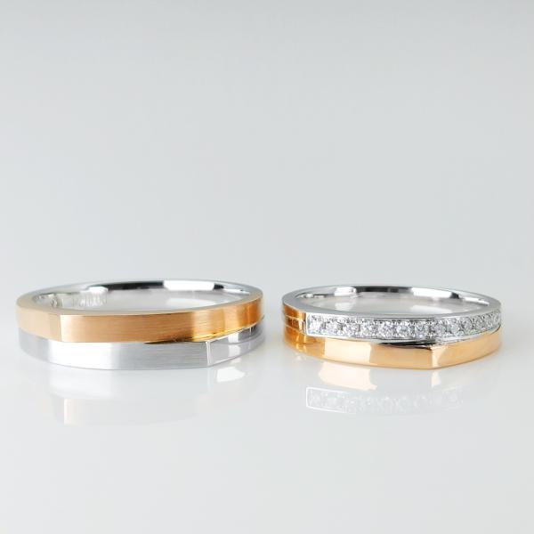Buy cheap 18K Red White Double Color 11.7g Gold Anniversary Rings from wholesalers
