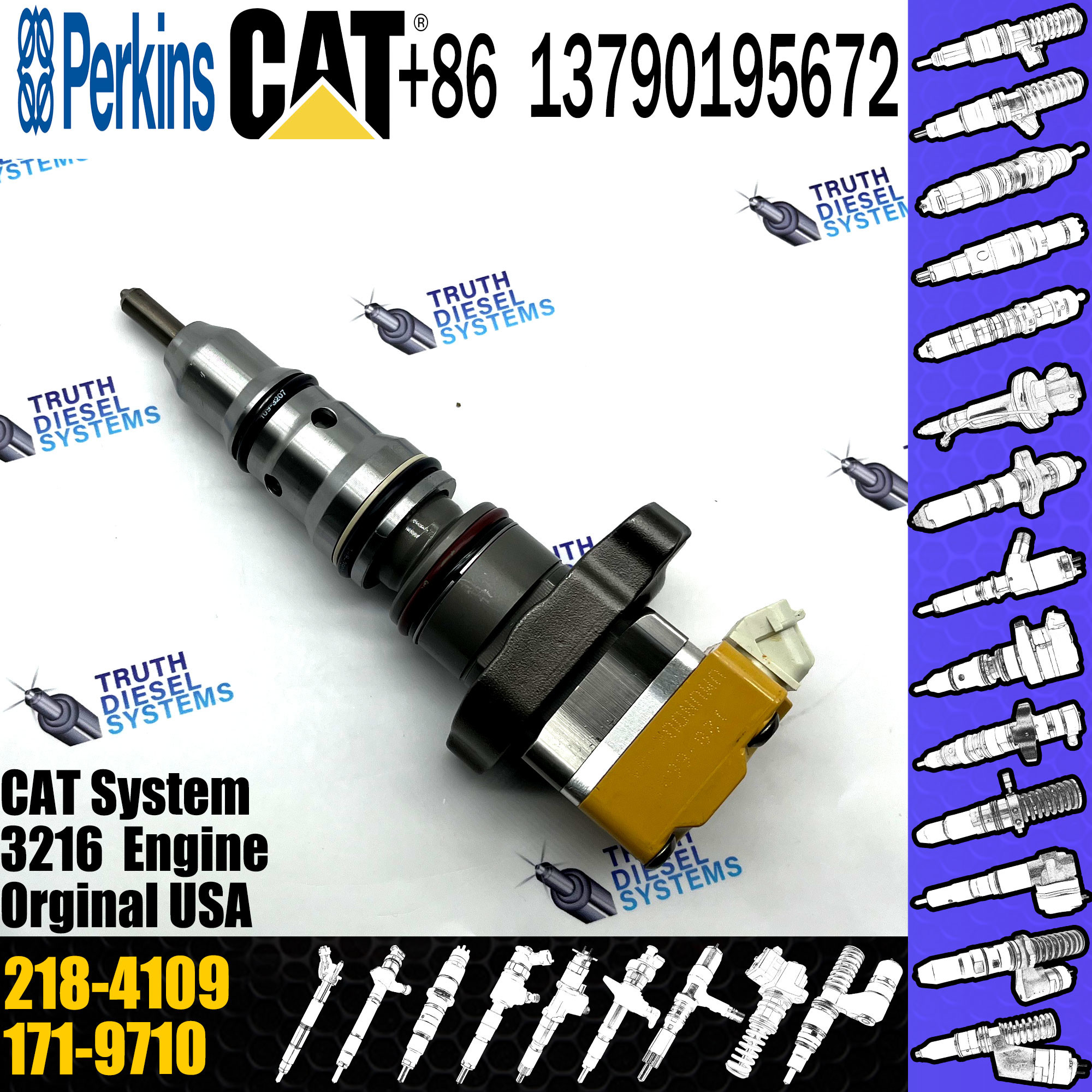 C-aterpillar Excavator Injector Engine 3126E 3126B Diesel Fuel Injector 177-4752 178-0199 178-6342 135-5459 198-6605 218