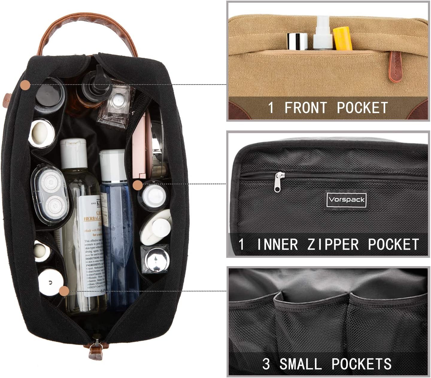 High quality Tolietry travel bag for men and women with handle