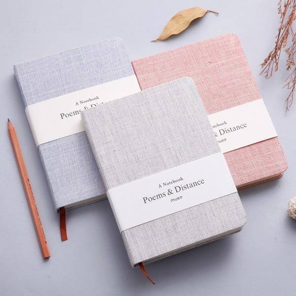 Exquisite Linen Cover Journal , Hard Cover Notebook With Blank / Lined Paper 128