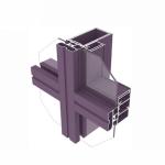 6063 Double Glazed Curtain Wall Facade Aluminum Curtain Wall Extrusions