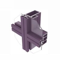 Buy cheap 6063 Double Glazed Curtain Wall Facade Aluminum Curtain Wall Extrusions product