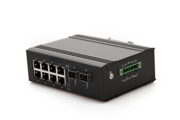 2 Gigabit Fiber Ports Industrial Ethernet Switch , Poe Fiber Switch 8 10 / 100 /