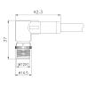 Buy cheap 3 4 5 6 8 12 17pin M12 Right Angle Waterproof Connector Male Female 90 Degree Connector from wholesalers