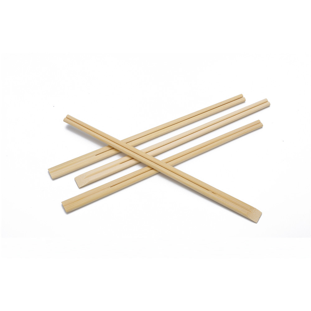 2024 Natural Color Long Bamboo Round Chopsticks for Restaurant Fast Food Paper Wrapped