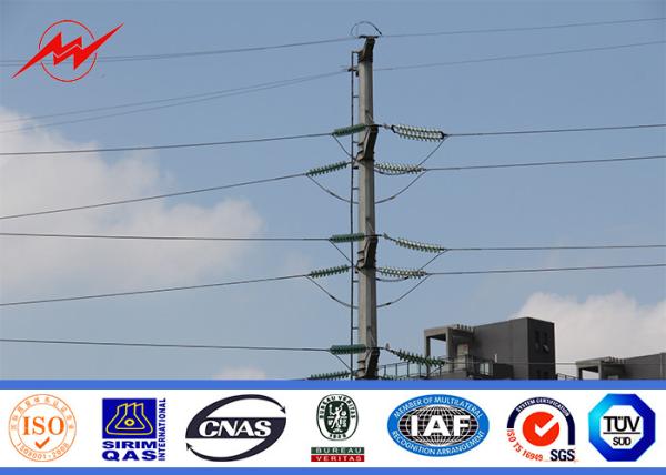 Buy cheap African Bitumen 35M Double Circuit Galvanized Steel Power Pole 10 KV - 550 KV from wholesalers
