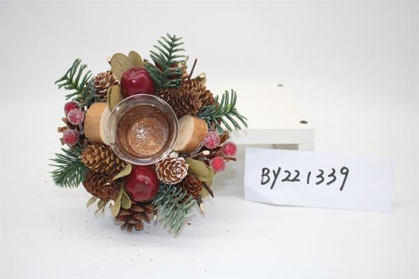 Buy cheap New Style Wholesales Pine Cone Xmas Candle Holder Artificial Table Christmas Candle Holder Decoration from wholesalers