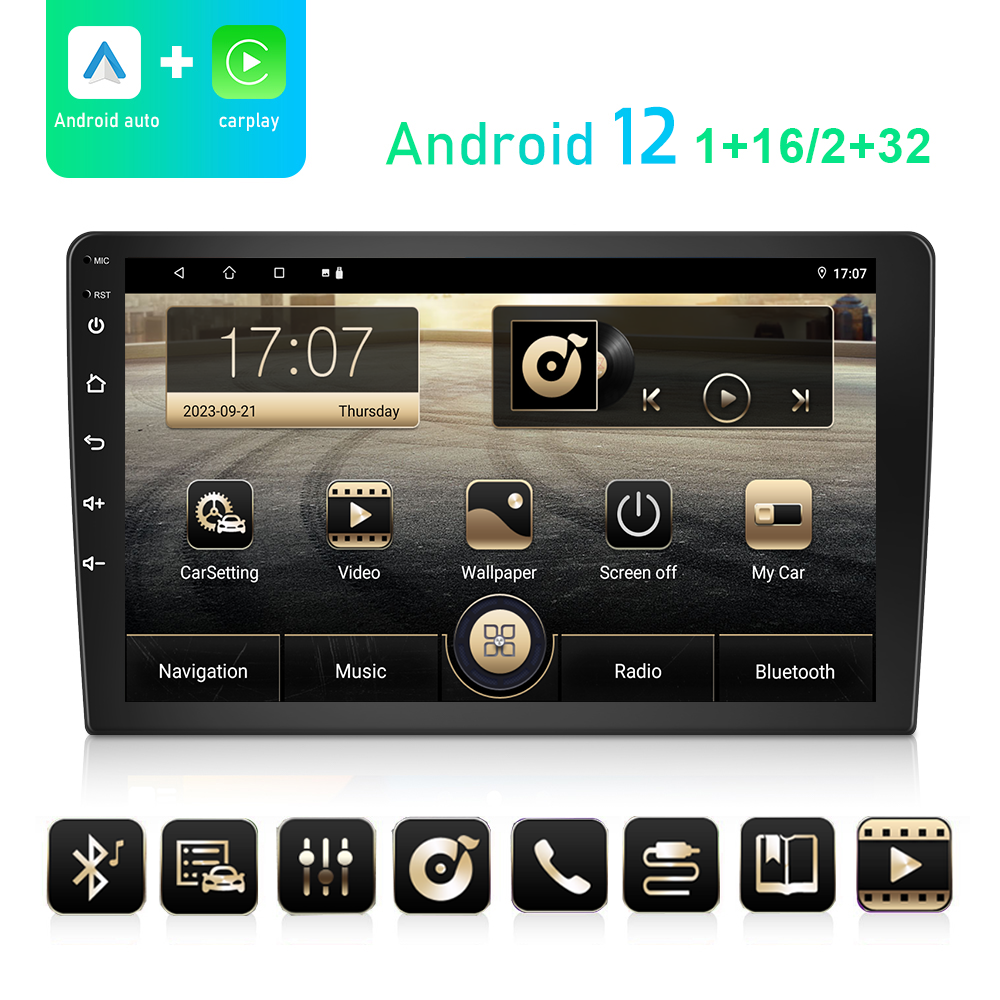 1280*800 7" 9" Inch Universal FM GPS 2 Din Touch Screen Car Audio System Stereo Video Android Car Radio