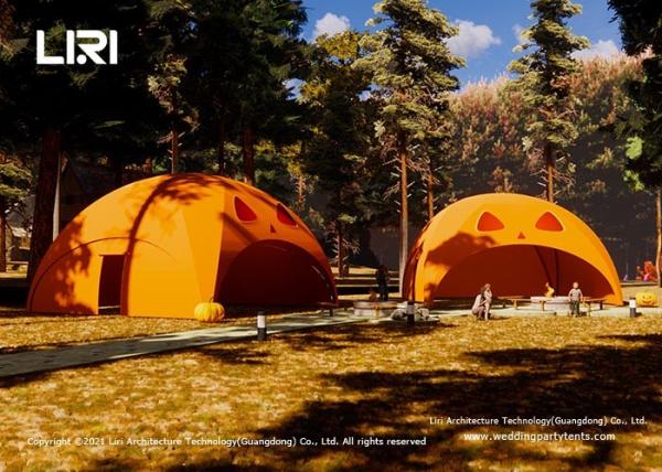 Buy cheap Party Luxury Glamping Tents Steel Structure Quadrilateral Crossover Dome Advertising Tent from wholesalers