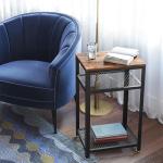 3-tier Nightstand for Sale, Side Table for Bedroom, Industrial Nightstands,