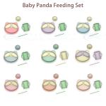 Ergonomic Panda Silicone 6-12 Months On The Go Suction Plate Set for Baby