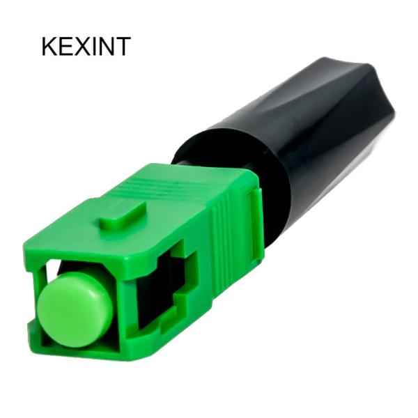 Quality Fast Connector Fiber Optic 55mm SC APC Single Mode Fiber Connectors Couplers 10N for sale