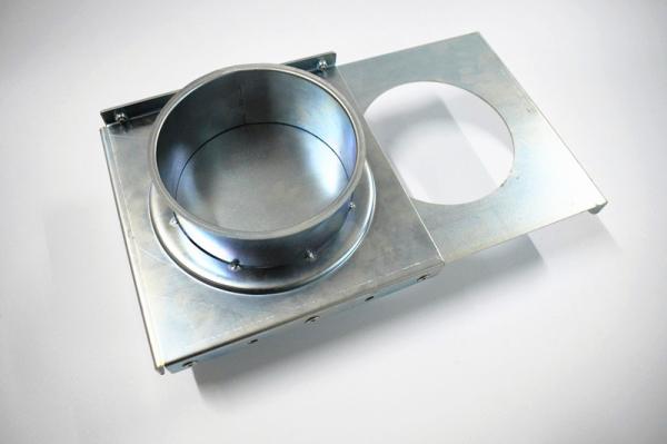 Buy cheap Galvanized Steel 100mm Blast Gate Dust Collection Fitting Self Clearing Longlife from wholesalers