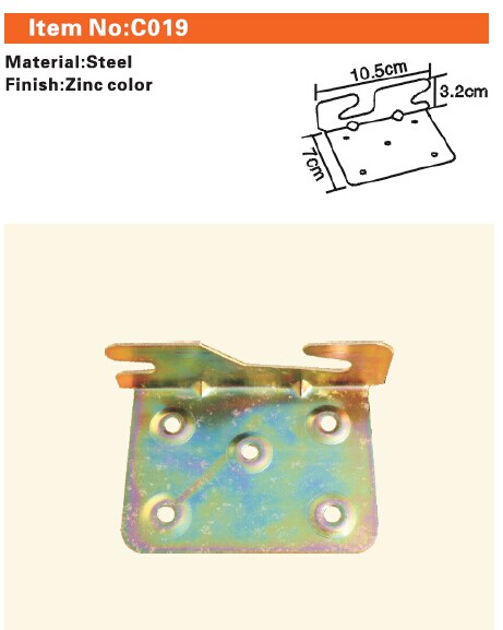 C019 Furniture connecting fittings:Bed hinge