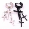Buy cheap Punk Stainless Steel Stud Earring Men Cross Earring Fashion Tassels Crosses Body Piercing Jewelry Black from wholesalers