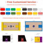 Pvc Volleyball Roller Skating Playground Sports Floor Tiles Outdoor Basketball