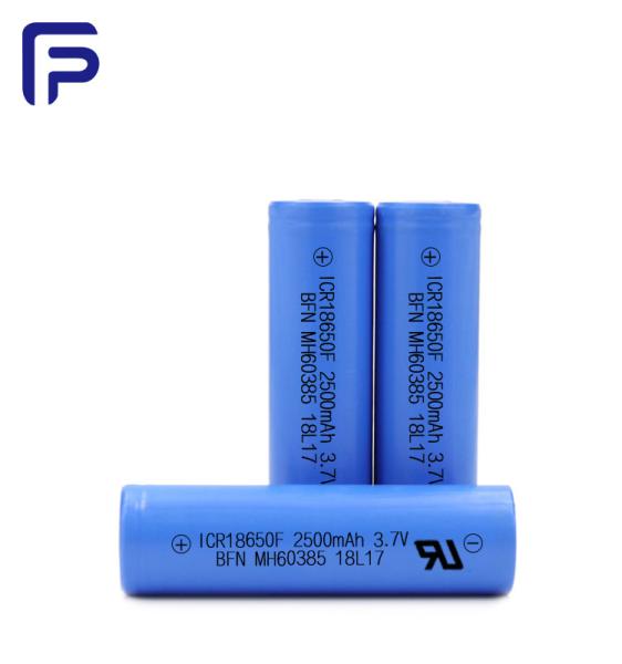 Buy cheap 2500mAh 18650 Lithium Ion Rechargeable Battery 3.7V For Safety Equipment from wholesalers