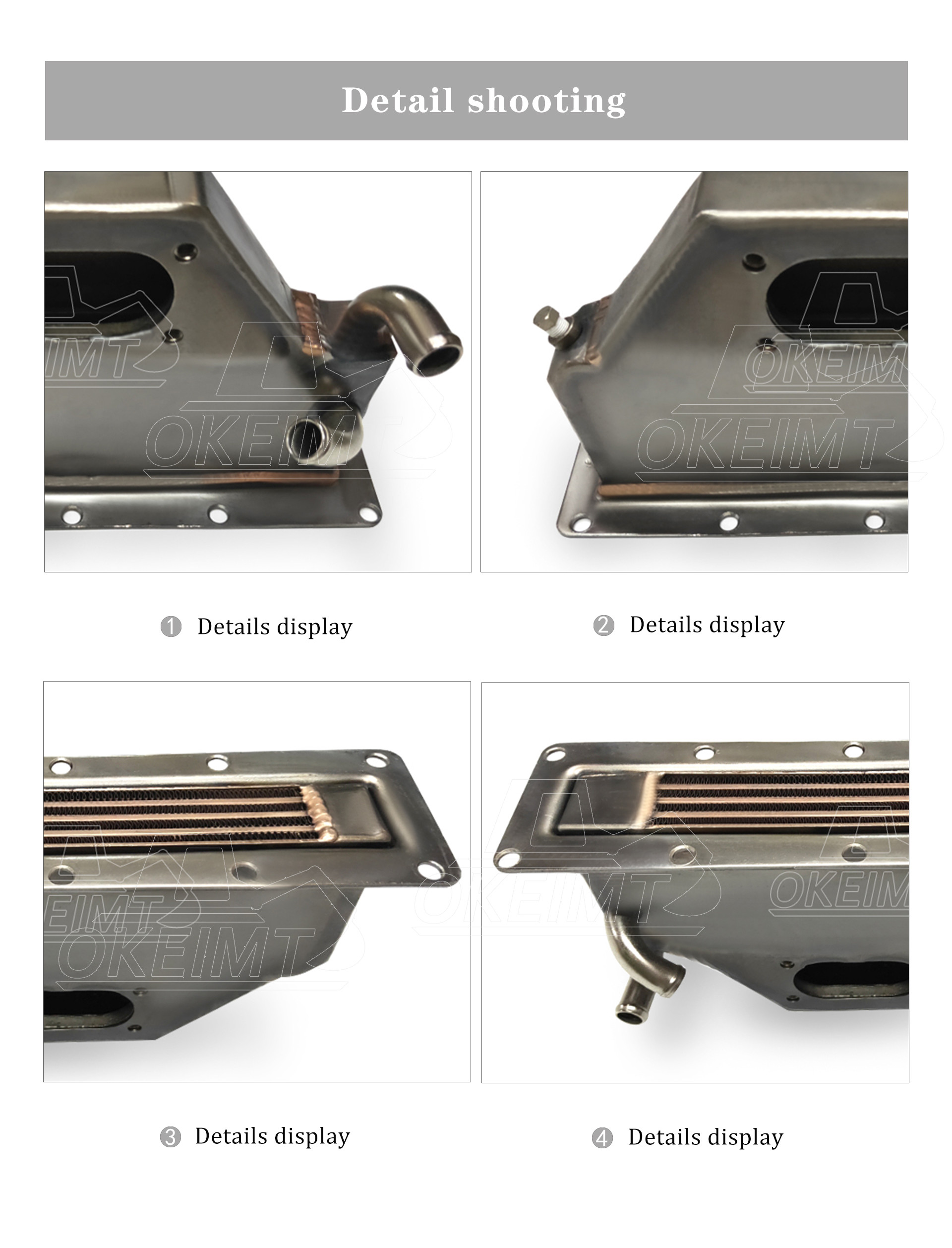 Excavator Engine Parts OEM Diesel engine DCEC 4BT Aftercooler Intercooler Core 3919805
