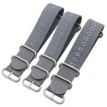 18mm Canvas Strap Watch Band Light Gray With Stitching Holes CE ROHS certificate